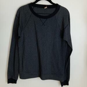 Lucy Quilted Crewneck Athletic Sweatshirt Dark Gray‎